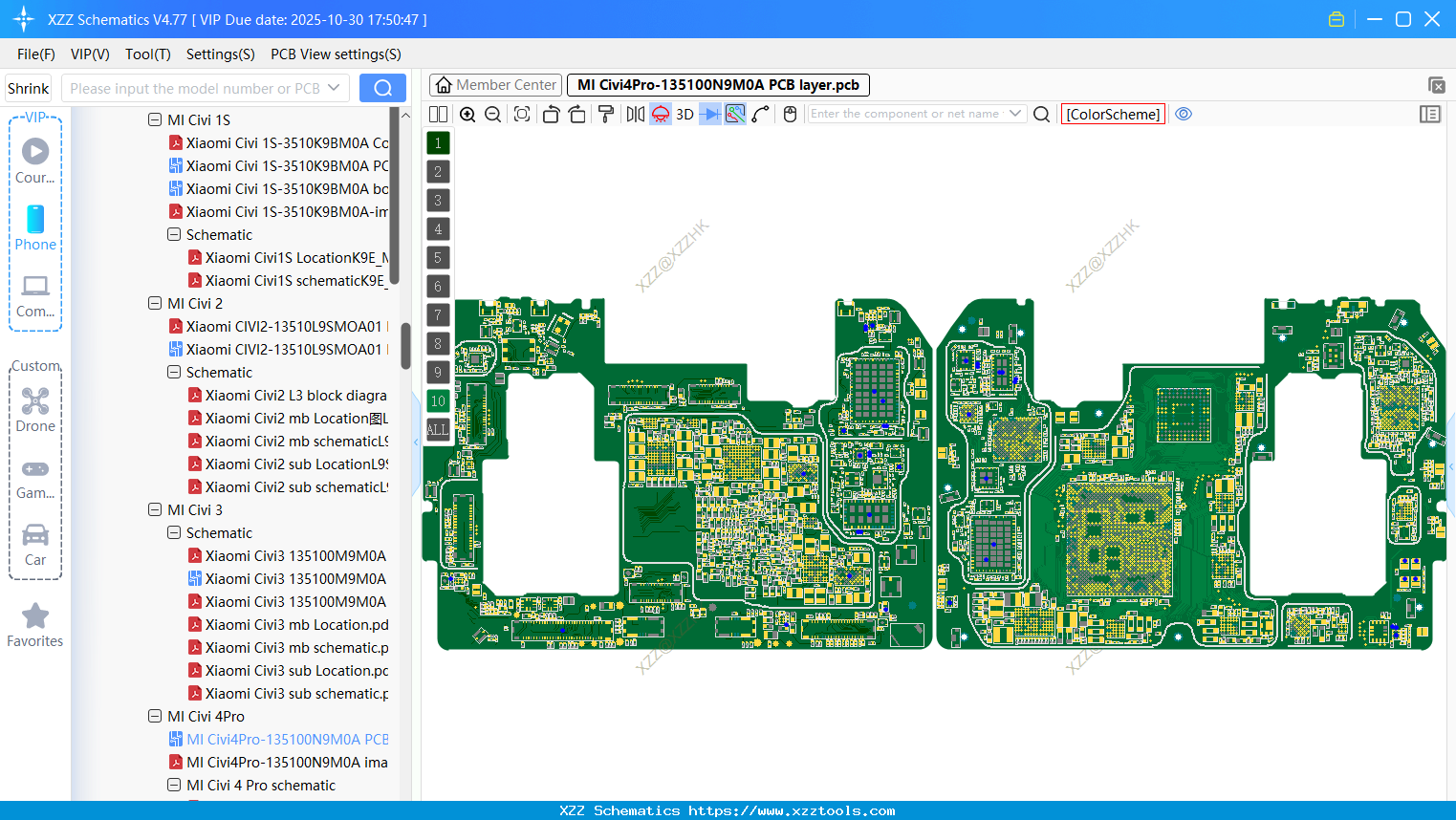 Xiaomi MI Civi4Pro-135100N9M0A PCB Layer